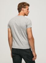 Grey Marl Short-Sleeved Cotton T-Shirt Pepe Jeans L20F2F1004 Men - Image 3