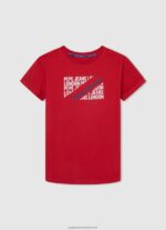 Grey Marl Vertical Logo Cotton T-Shirt Pepe Jeans L20F2F1650 Boy - Image 5