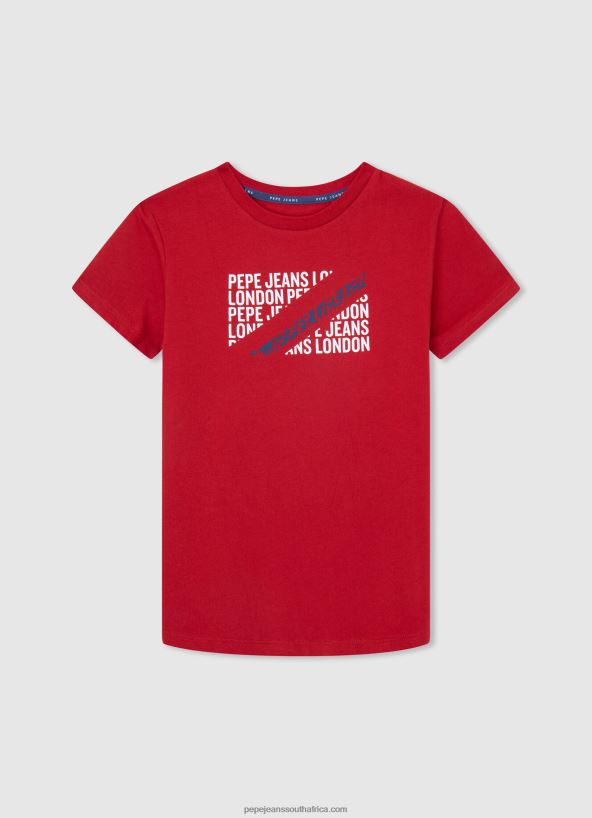 Grey Marl Vertical Logo Cotton T-Shirt Pepe Jeans L20F2F1650 Boy - Image 5