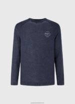 Indigo Pick Rounded Collar Jersey Pepe Jeans L20F2F858 Men - Image 5