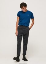Indigo Printed Logo Cotton T-Shirt Pepe Jeans L20F2F968 Men - Image 2