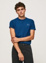 Indigo Printed Logo Cotton T-Shirt Pepe Jeans L20F2F968 Men - Image 3