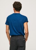 Indigo Printed Logo Cotton T-Shirt Pepe Jeans L20F2F968 Men - Image 4