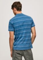 Indigo Striped Printed Cotton Polo Shirt Pepe Jeans L20F2F1083 Men - Image 4