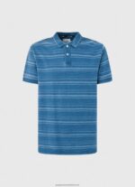 Indigo Striped Printed Cotton Polo Shirt Pepe Jeans L20F2F1083 Men - Image 5