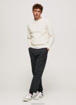 Ivory Round Collar Cotton Jersey Pepe Jeans L20F2F865 Men - Image 2