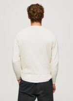 Ivory Round Collar Cotton Jersey Pepe Jeans L20F2F865 Men - Image 4