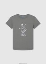 Ivory Worn-Effect Logo T-Shirt Pepe Jeans L20F2F1615 Boy - Image 3