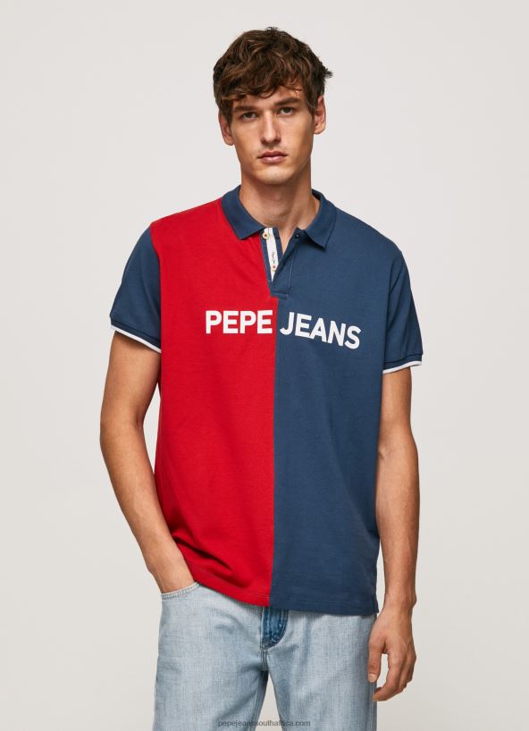 jarman_colour_block_pique_polo_shirt_pepe_jeans_l20f2f1082_men.jpg Jarman Colour Block Pique Polo Shirt Pepe Jeans L20F2F1082 Men - Image 1