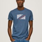 Jarman Marbled Logo Print T-Shirt Pepe Jeans L20F2F986 Men
