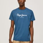 Jarman Printed Logo Cotton T-Shirt Pepe Jeans L20F2F934 Men