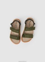 Khaki Green Berlin Saturday Anatomical Sandals Pepe Jeans L20F2F1551 Boy - Image 2