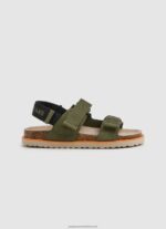 Khaki Green Berlin Saturday Anatomical Sandals Pepe Jeans L20F2F1551 Boy