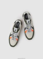 Khaki Green Brit Combined Sneakers Pepe Jeans L20F2F1185 Men - Image 2