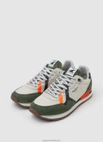 Khaki Green Brit Combined Sneakers Pepe Jeans L20F2F1185 Men - Image 3