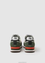 Khaki Green Brit Combined Sneakers Pepe Jeans L20F2F1185 Men - Image 4