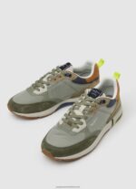 Khaki Green London Pro Combined Sneakers Pepe Jeans L20F2F1188 Men - Image 3