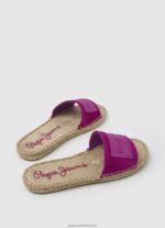 Light Plum Siva Berry Leather Sandals Pepe Jeans L20F2F680 Women - Image 4