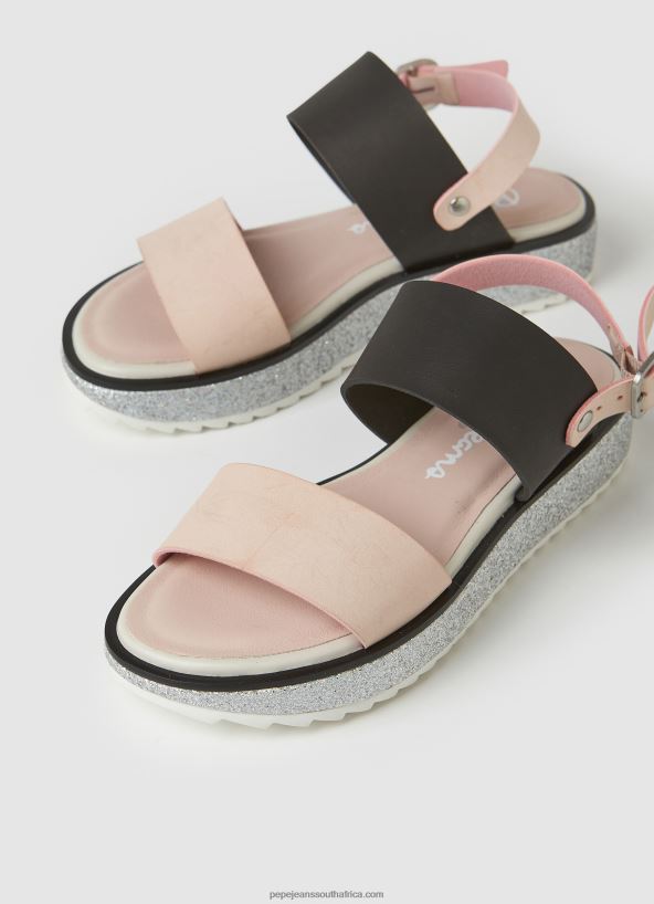 Mauve Pink Alexa Rouse Platform Sandals Pepe Jeans L20F2F1338 Girl - Image 3