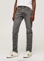 Modern Grey Tapered Regular Jeans Pepe Jeans L20F2F1118 Men - Image 2