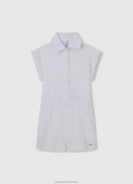 Mousse Geraldine Openwork Short Jumpsuit Pepe Jeans L20F2F1386 Girl