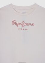 Mousse Logo Printed Cotton Jumper Pepe Jeans L20F2F1404 Girl - Image 3