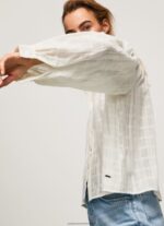 Mousse Mao Collar Cotton Dobby Blouse Pepe Jeans L20F2F362 Women - Image 3