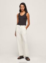 Mousse Straight Trousers In Flowy Fabric Pepe Jeans L20F2F311 Women