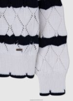 Mousse Striped Pattern Openwork Jersey Pepe Jeans L20F2F1410 Girl - Image 3