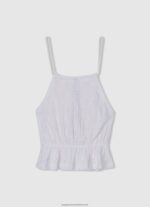 Mousse Tank Top With Openwork Details Pepe Jeans L20F2F1438 Girl - Image 2