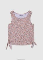 Mousse Tank Top With Openwork Details Pepe Jeans L20F2F1438 Girl - Image 5