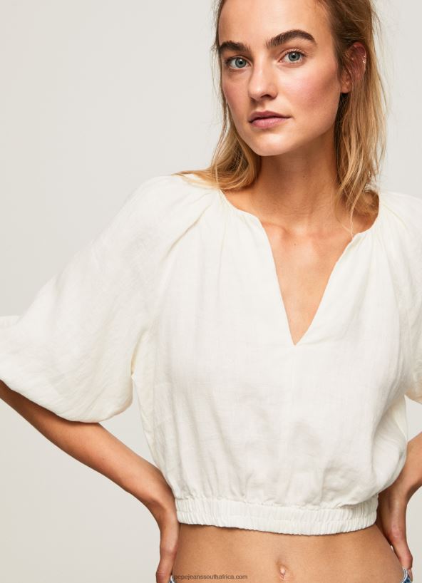 mousse_v_neck_cropped_fit_top_pepe_jeans_l20f2f354_women.jpg Mousse V-Neck Cropped Fit Top Pepe Jeans L20F2F354 Women - Image 1