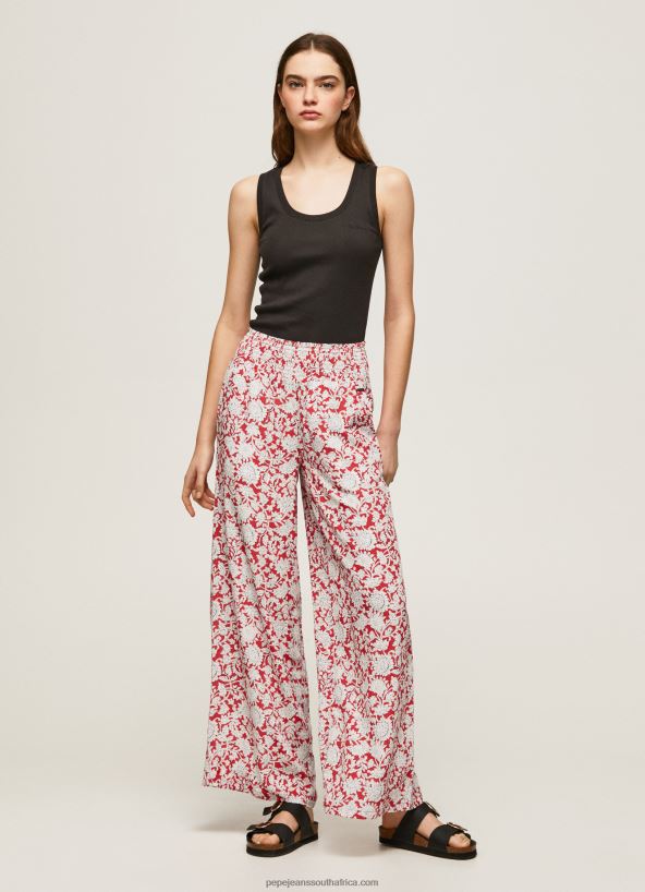 multi_floral_print_wide_trousers_pepe_jeans_l20f2f304_women.jpg Multi Floral Print Wide Trousers Pepe Jeans L20F2F304 Women - Image 1