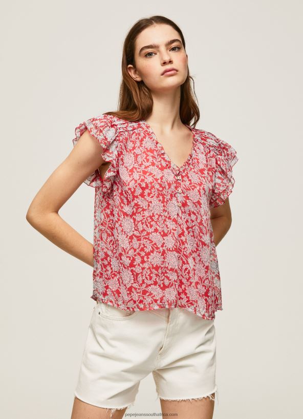 multi_flower_printed_blouse_pepe_jeans_l20f2f372_women.jpg Multi Flower Printed Blouse Pepe Jeans L20F2F372 Women - Image 1