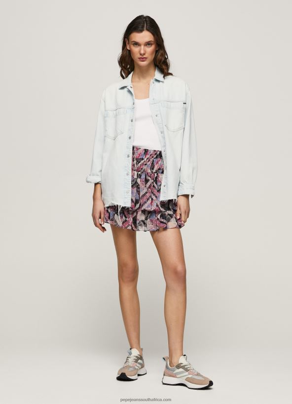 multi_flowing_skirt_with_frills_pepe_jeans_l20f2f494_women.jpg Multi Flowing Skirt With Frills Pepe Jeans L20F2F494 Women - Image 1