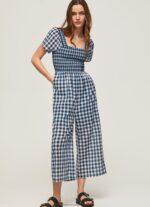 Multi Long Checkered Print Jumpsuit Pepe Jeans L20F2F185 Women