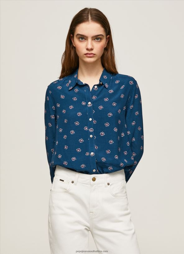 multi_long_sleeved_floral_shirt_pepe_jeans_l20f2f371_women.jpg Multi Long Sleeved Floral Shirt Pepe Jeans L20F2F371 Women - Image 1