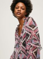 Multi Paisley Print Blouse With Ruffles Pepe Jeans L20F2F376 Women - Image 3