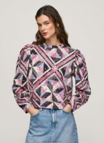 Multi Patchwork Cotton Jumper Pepe Jeans L20F2F277 Women