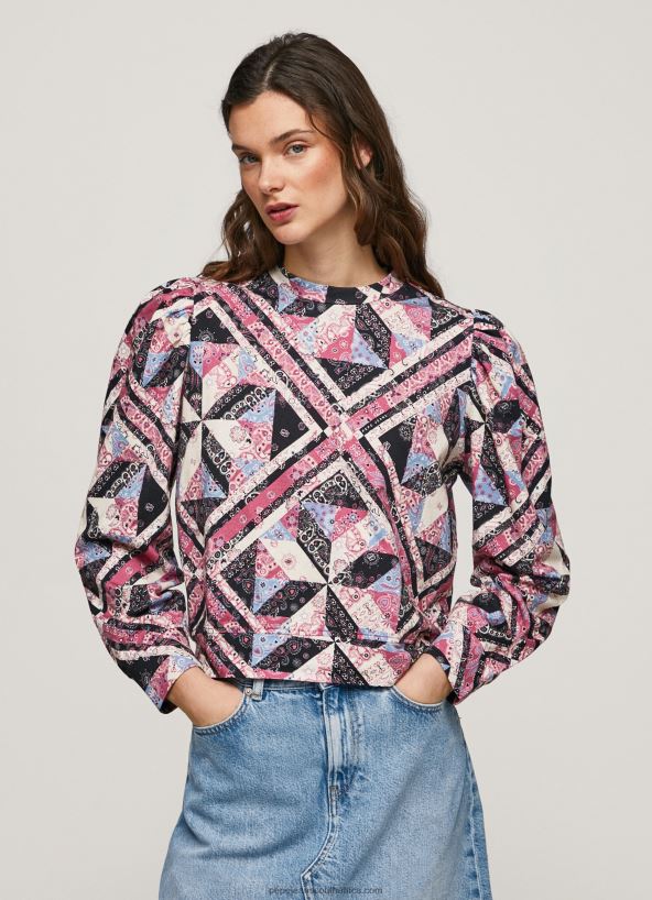 multi_patchwork_cotton_jumper_pepe_jeans_l20f2f277_women.jpg Multi Patchwork Cotton Jumper Pepe Jeans L20F2F277 Women - Image 1