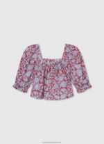 Multi Sita Top With Squared Neckline Pepe Jeans L20F2F1418 Girl - Image 2