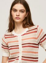 Multi Striped Print Cotton Cardigan Pepe Jeans L20F2F235 Women - Image 3