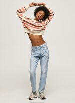 Multi Striped Print Cotton Sweater Pepe Jeans L20F2F236 Women - Image 2