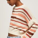 Multi Striped Print Cotton Sweater Pepe Jeans L20F2F236 Women