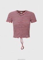 Multi Striped Print T-Shirt Pepe Jeans L20F2F442 Women - Image 5