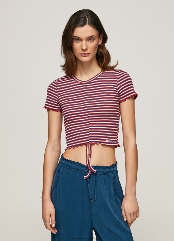 multi_striped_print_t_shirt_pepe_jeans_l20f2f442_women.jpg Multi Striped Print T-Shirt Pepe Jeans L20F2F442 Women - Image 1
