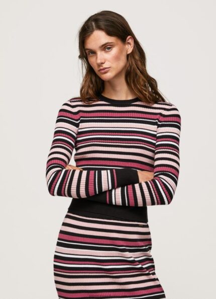 Multi Striped Round Neck Jersey Pepe Jeans L20F2F261 Women