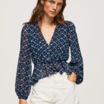 Multi V-Neckline Cropped Fit Top Pepe Jeans L20F2F358 Women