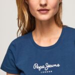 Navy Basic Logo T-Shirt Pepe Jeans L20F2F470 Women