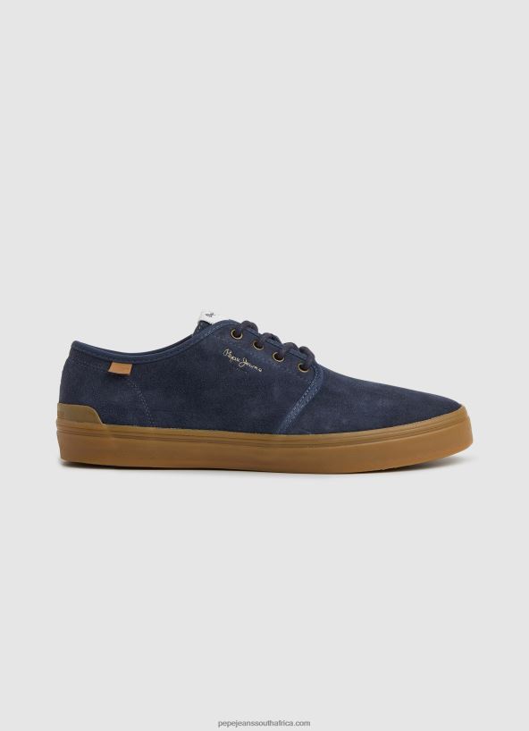 navy_colin_shoe_leather_sneakers_pepe_jeans_l20f2f638_women.jpg Navy Colin Shoe Leather Sneakers Pepe Jeans L20F2F638 Women - Image 1